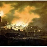 Joseph Nieriker: Burgdorfer Stadtbrand 1865, Farblithografie