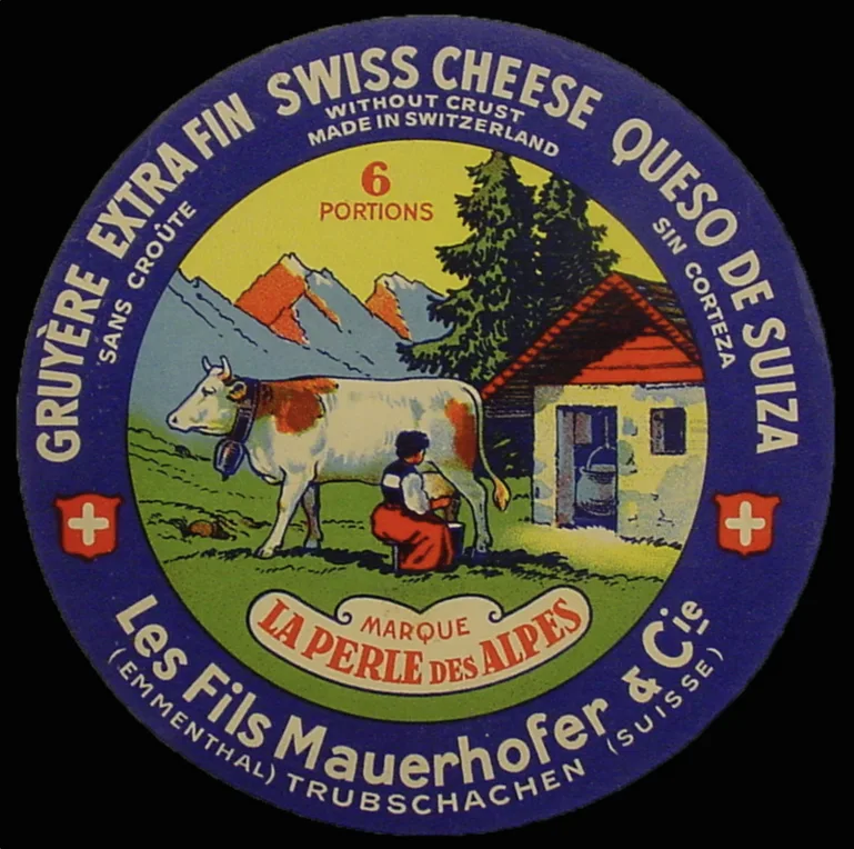 Werbe-Etikette Gruyère extra fin der Firma Mauerhofer & Cie., Trubschachen