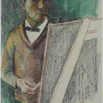 Werner Neuhaus: Selbstbild in Pastellkreide, um 1932